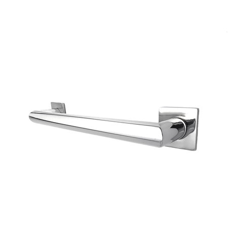 PREFERRED BATH ACCESSORIES Blended 18.5" Length, Smooth, Stainless Steel, 16" Grab Bar, Bright Polished 8016-BL-BP